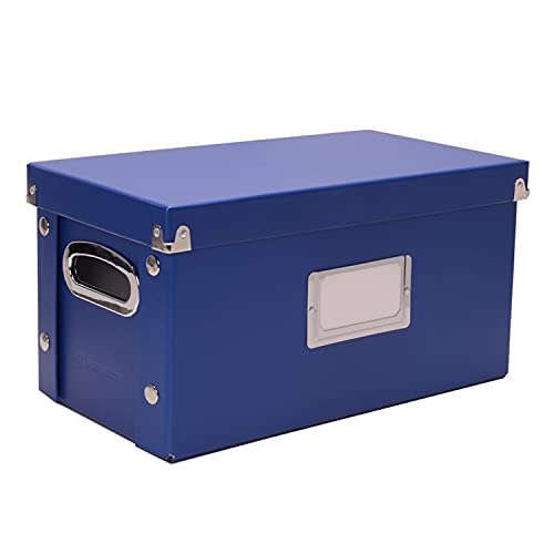 Snap-N-Store 45 RPM Vinyl Record Box Collapsible Classic Blue