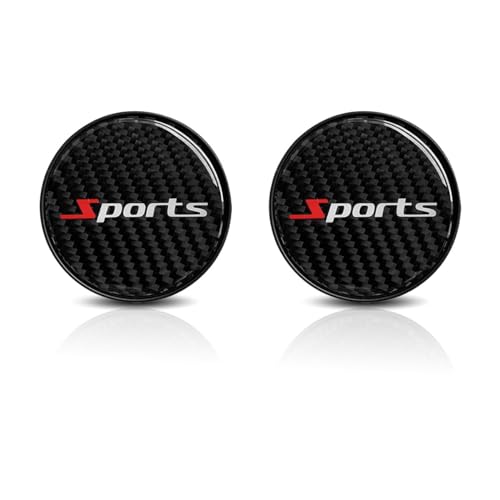 Portavasos para carro carbono redondo 2 piezas 2.85 pulg miniatura 1