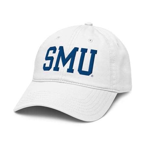 SMU Mustangs Title White Officially Licensed Adjustable Baseball Hat