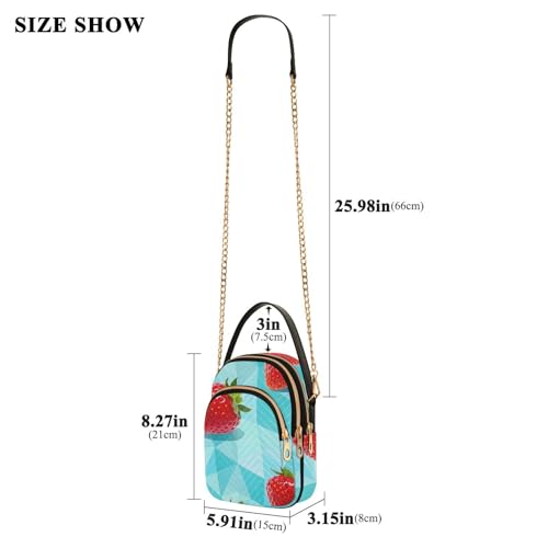 Womens Shoulder Handbags Tote Bag Quilted Purses Handbags for Women Strawberry Pattern Satchel for Travel Work,Multi12