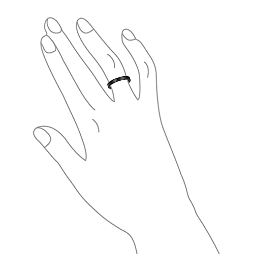 Alliance en titane hypoallergénique de 3mm anti-rayure et confortable