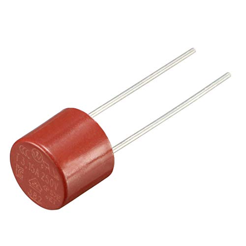 Micro-fusibles cylindriques T3,15 A 250 V miniature rouge composants électroniques uxcell x20 - 3