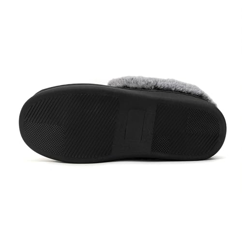 Afellicy Womens Memory Foam Slippers Warm Faux Fur House Shoes Indoor and Outdoor Lining Bedroom Fuzzy Slipper Comfy Shoe2