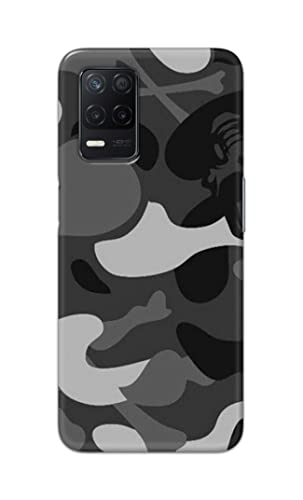 Image of Printed Hard Back Cover Case for Realme Narzo 30 5G Back Cover (Army Pattern) -702
