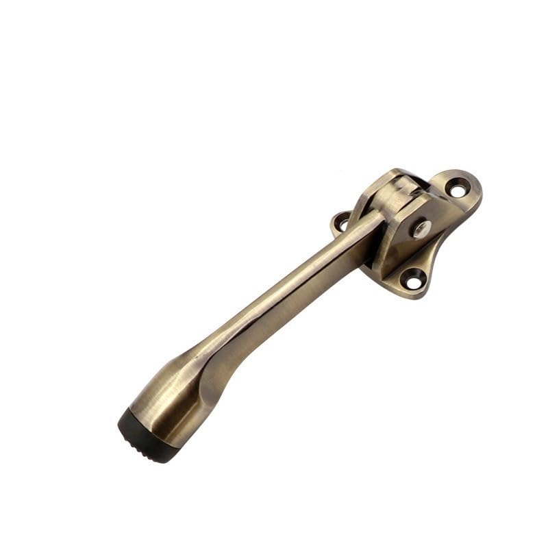 Tope puerta Tope de puerta KickDown, tope de puerta resistente con punta de goma antideslizante for pisos alfombrados con baldosas de hormigón de madera(Bronze)