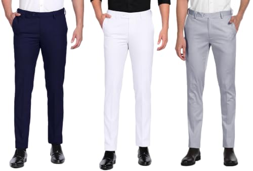 Image of Men's Slim Fit Formal Trousers | Office & Business Wear Pants For Men