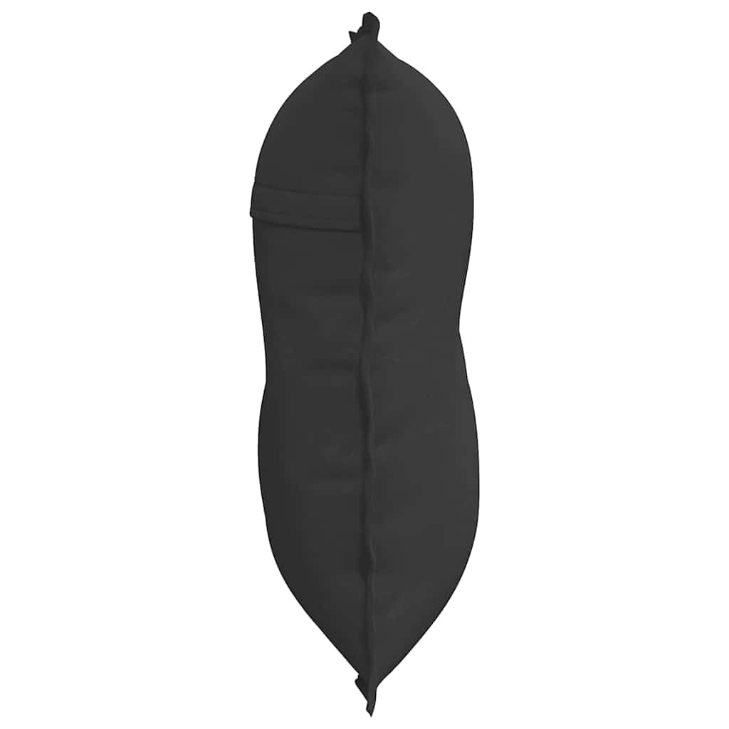 Cojín de respaldo de 80 x 50 cm, color negro, cómodo cojín de microfibra, cojín decorativo rectangular con relleno de poliéster y funda extraíble para cama, sofá y sala de estar