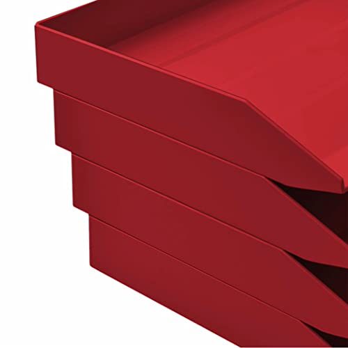 Bac à courrier empilable 3 niveaux trieur de document A4 plastique - 8