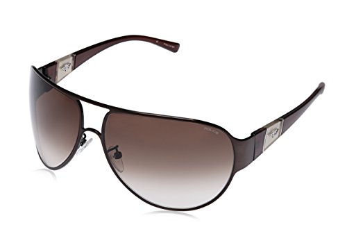 Image of Police Aviator Sunglasses (Brown) (S8553|0K05|Free Size)