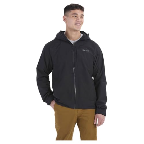 MARMOT Waypoint Men’s GORE-TEX Rain Jacket —Lightweight, Packable, Waterproof Shell — Hiking, Backpacking, Trekking, Black, Medium