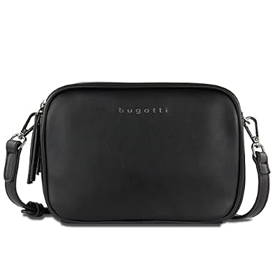 bugatti Almata piccola borsa a tracolla da donna, in pelle sintetica di alta qualità -Nero