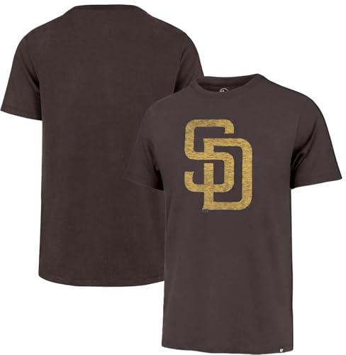 Image of 47 Brand MLB Men's Team Color Distressed Imprint Primary Logo Short Sleeve Baseball T-Shirt
