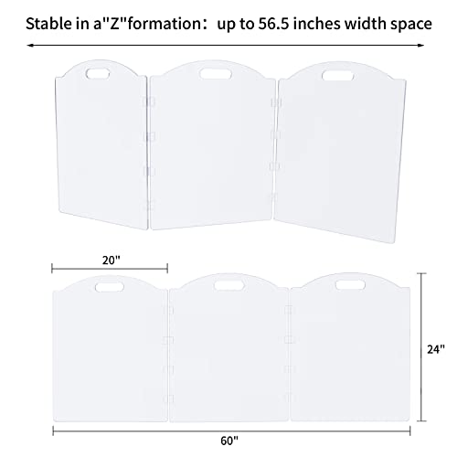 Dog-Gate-for-The-House-Clear-Acrylic-Pet-Gate-for-Dogs-Freestanding-Dog-Gates-for-Doorways-Folding-Free-Standing-Puppy-Doggy-Cat-Fence-for-Inside-Dog-Barriers-for-Home-3-Panel Dog Gate for The House Clear Acrylic Pet Gate for Dogs Freestanding Dog Gates for Doorways Folding Free Standing Puppy Doggy Cat Fence for Inside Dog Barriers for Home 3 Panel