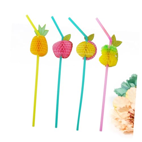 Uonlytech Pitillos Descartables de Plástico Multicolor 24 pcs miniatura 2