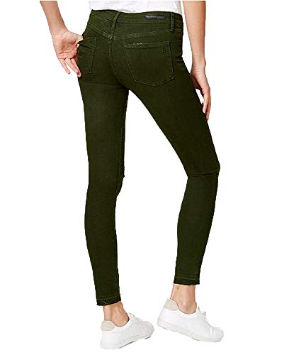 Articles of Society Womens Sarah Distressed Raw Hem Ankle Jeans Green 272