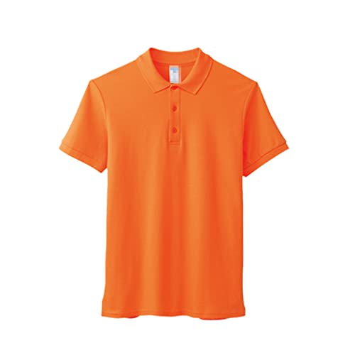 Polo d'été en coton respirant couleur orange taille M mixte