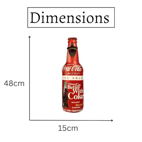Image of Metal Bottle and Can Opener Ice Cold Co ca Cola Beer Bottle Opener Wall Mount