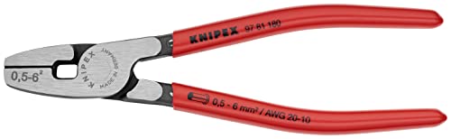 Knipex 97 81 180 Crimping Pliers for end sleeves 0,5-6mm with front loading