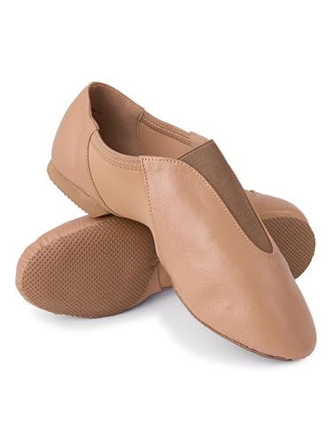 Theatricals Girls Ultimate Competition Leather Jazz Shoes with Neoprene2