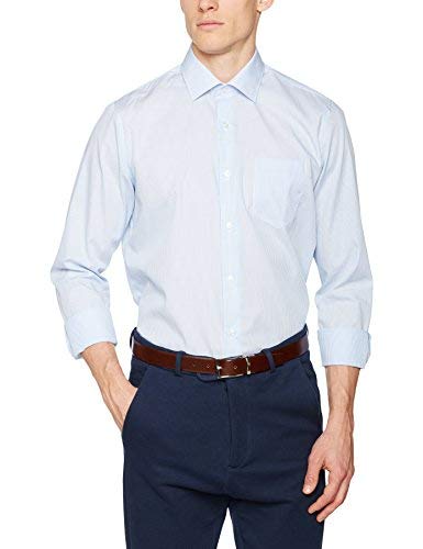 Pierre Cardin Hemd Cannes Streifen Camicia, Blu