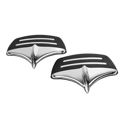 Image of Rear Wheel Mud Flaps Fender Guards Accents ABS Plastic Trim for Harley Tri-Glide Ultra Classics FLHTCUTG 2011-2023 and FLHXXX Street Glide Trikes 2011, Chrome+Black