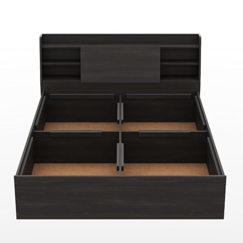 Image of Wakefit Bed | 1 Yr Warranty | King Size Bed, Comes with Storage Box, Noise Free, Density: 680-750 kg /m, Termite & Borer Resistant, Fits Mattresses Up to 8 Inches(Leo 78 x 72 - Wyoming Maple)