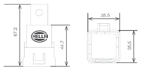 Image of HELLA 933332201 24V 10 /20A Weatherproof SPDT Mini ISO Relay with Bracket, Multi