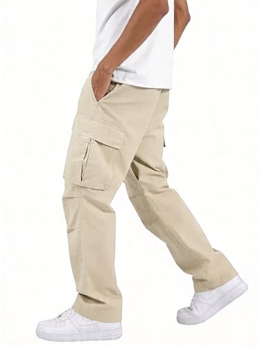 Image of Lymio Cargo for Men | Cotton Cargo Pant | Drawstring Waist Pant (Also Available in Plus Sizes) (01-04)