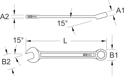 Miniatura 3 de Ks Tools 517.0610 Llave Combinada, En Ángulo, 10 Mm