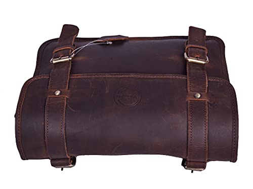 Bolso de Cuero para Manillar de Motocicleta, Bolsa de Horquilla, Bolsa de Herramientas, Bolso Lateral, Organizador de Herramientas para Motocicleta y Bicicleta, Bolsa de Viaje miniatura 3