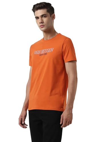 Image of Van Heusen Men's Letter Print Regular Fit T-Shirt