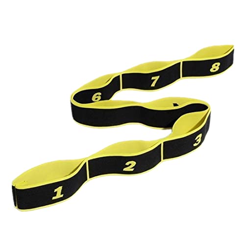 xingmo Stretch Strap Stretch Band With Multi Loops Yoga Exercise Trainer Bands latin Band (Yellow) - Image 2