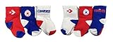 Converse Infant Toddler Socks 6 Pack (Red(NC0012-R4F)/White, 12-24 Months)