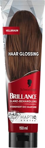 Brillance Glanz-Behandlung Haar Glossing Hellbraun (150 ml) temporäre Haarfarbe die wie eine Haarmaske angewendet werden kann intensiviert die Haarfarbe für bis zu 6 Haarwäschen