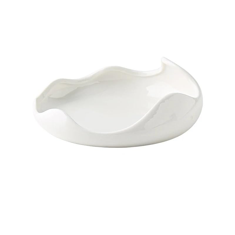 Piatti da Portata, Piatti da Dessert, Piatti da Portata in Ceramica, Piatti da Bistecca, Stoviglie Creative per La Casa, di Forma Irregolare, Piatti per Pasta, Moderni Pi，11.8 inch