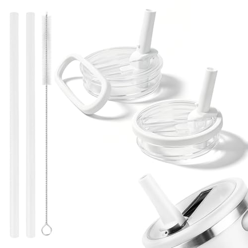 Image of 2 Pack Stanley Lid Replacement 40 oz, Leak Proof Lid for Stanley Quencher H2.0, Leakproof Spill Proof Flip Straw Tumbler Lids for Stanley Cup Accessories, BPA Free No Spill Lid