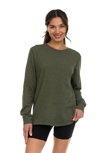 BILLIONHATS Womens Long Sleeve Oversized T-Shirts Cotton Casual Fit Sleeved Tees Tops Baggy Style Bulk Wholesale Tshirt Packs3