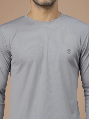 Image of CHKOKKO Gym T Shirts for Men Workout Solid Quick Dry Sports Men T-Shirts Breathable Lightweight Full Sleeve Regular Fit Round Neck Running Stylish Tshirt for man