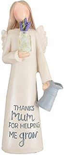Feather & Grace Holding Clear & Flower Vase, Figurine for Mum, Statue for Home or Room Decor, Guardian Angel Ornament for Her-Resins-Multi, one Size