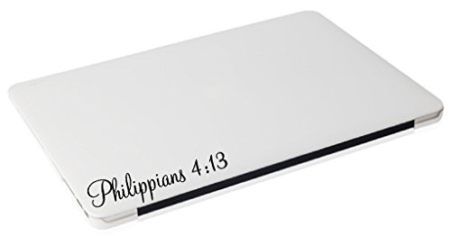 Laptop Sticker - Philippians 4:13 Religious Funny Decal - Matte Black Skins Stickers