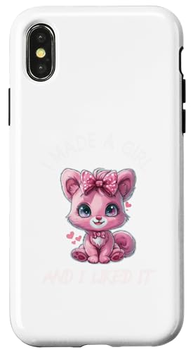 Installazione facile Custodia per iPhone X/XS Divertente, ho fatto sì che una ragazza nuova madre figlia