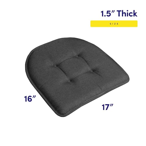 image for Sweet Home Collection Chair Cushion Memory Foam Pads Tufted Slip Non S
