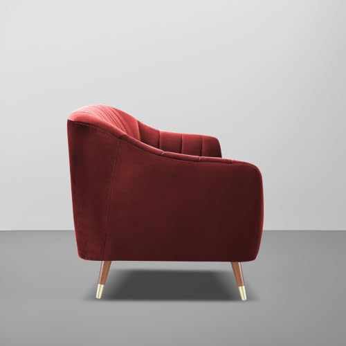 Image of Casaliving Sakura 1 Seater Sofa Set for Living Room Premium Fabric Sofa Set (Maroon, 2 Seater)