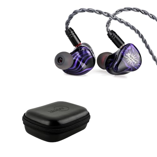 Linsoul Kiwi Ears Quartet 2DD+2BA Hybrid in-Ear Monitor, HiFi Earphones + ZiiGaat PELLEPOD Leather Earbud Case