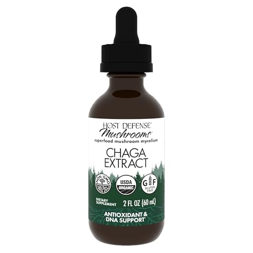 Host Defense Chaga Extract - Immune System Support Supplement - Chaga Mushroom for Antioxidant Activity Support - Liquid Dietary Mushroom Supplement - 2 fl oz (60 Servings)*