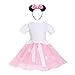 Costume da Minnie per bambina, tutù a pois + orecchie di topo, fascia per bambini, principessa, cosplay, festa di compleanno, travestimento per neonati, Natale, concorso, foto bianco 18 mesi
