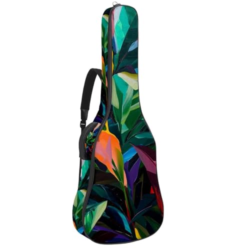 Housse guitare classique feuilles colorées finis les maux de dos