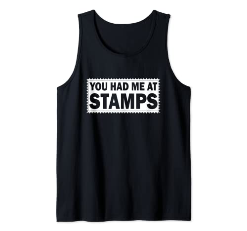 Ventilador de colección de sellos de valor histórico You Had Me At Stamps Camiseta sin Mangas