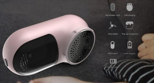 Image of Rechargeable Fabric Shaver, Magictec Lint Remover Sweater Defuzzer Lints Fuzzs Pills Pilling Trimmer for Clothes and Furniture -Battery Operated (Donut)