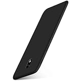 moex Alpha Coque de protection pour Samsung Galaxy J3 (2017)   Ultra fine   Avec protection de l'appareil photo surélevée   Coque arrière   Minimaliste   Noir mat